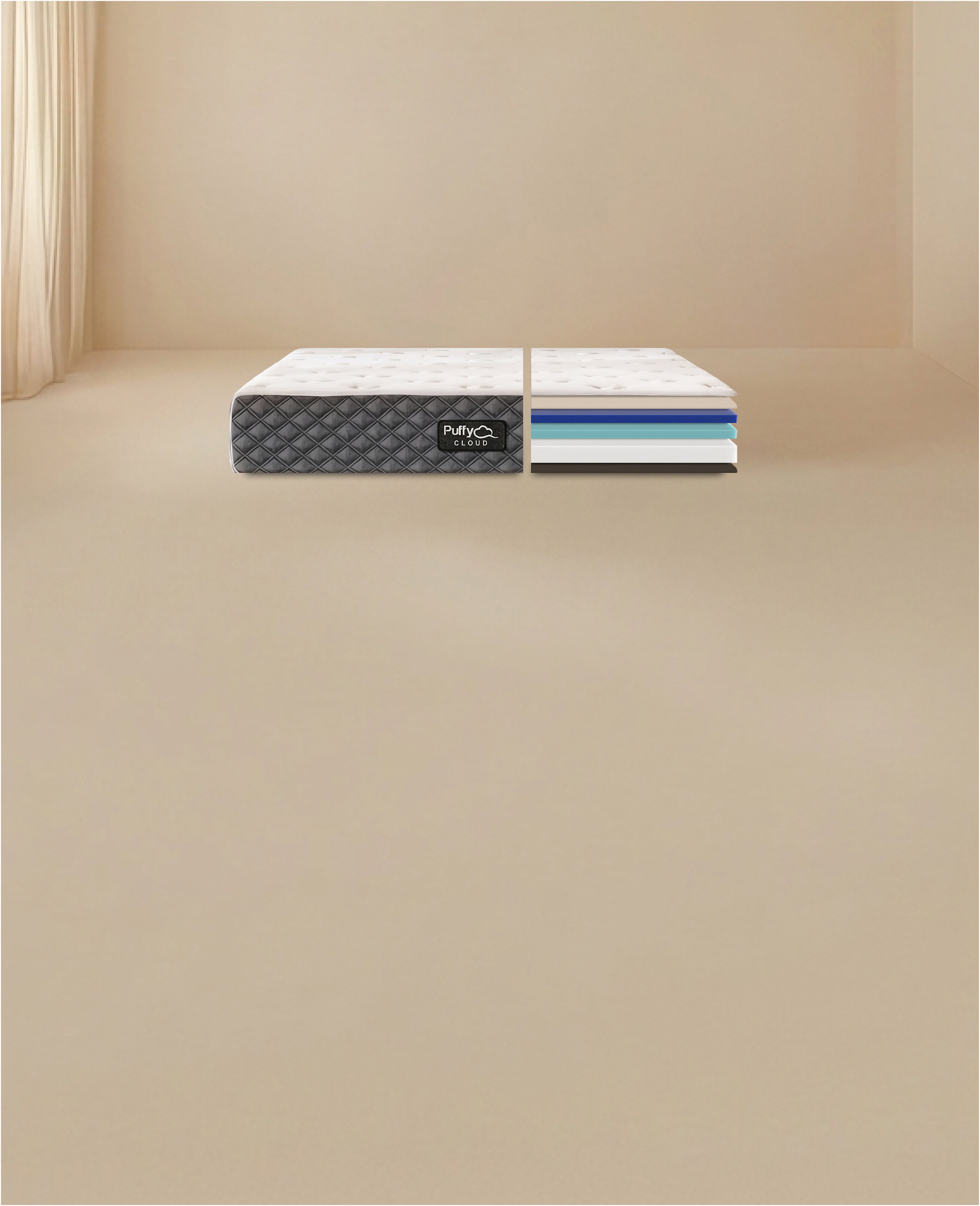Puffy Cloud Memory Foam Mattress manufacturer construction cutaway
