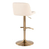 Toriano - Adjustable Barstool (Set of 2) - Gold Base