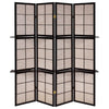 Iggy - 4-Panel Room Divider Folding Shoji Screen - Cappuccino