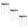 Fuji - 26" Stackable Counter Stool - Brushed Stainless Steel