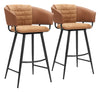 Juno - Barstool (Set of 2) - Brown