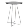 Cece - Counter Table - Chrome Metal