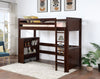 Owen Convertible Desk Loft Bed — Espresso, assembled loft