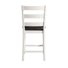 Martin - Counter Side Chair With Black PU (Set of 2) - White Finish