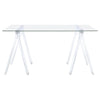 Amaturo - Glass Top Acrylic Writing Desk - Clear