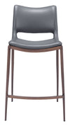 Ace Counter Stool Dark Gray & Walnut — Set of 2