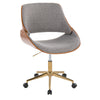 Fabrizzi - Office Chair - Gold Base
