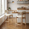 Rilou Counter Stool White & Natural — Set of 2