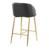 Fran - Fixed-Height Counter Stool (Set of 2) - Gold Metal Base