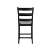 Martin - Counter Side Chair With Gray Fabric (Set of 2) - Black Finish