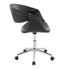 Curvo - Upholstered 5-Star Task Chair - Chrome Metal Base