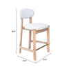 Rilou Counter Stool White & Natural — Set of 2