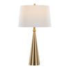 Cone - 30" Table Lamp (Set of 2) - Gold And White Linen