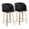 Fran - 34" Fixed-Height Counter Stool (Set of 2) - Zebra Wood