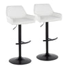 Daniella - Adjustable Barstool With Swivel - Black Metal (Set of 2)