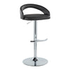 Grotto - Upholstered Adjustable Barstool - Chrome Metal Base