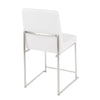 Fuji - High Back Dining Chair - Velvet Seat And Stainless Steel (Set of 2)