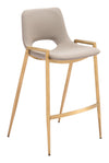 Desi Counter Stool Beige & Gold — Set of 2