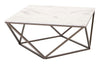 Tintern - Coffee Table - White / Antique Brass