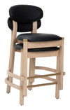 Rilou Counter Stool Black & Natural — Set of 2