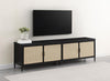 Amherst - 78" 4-Door Metal TV Stand Media Console - Black