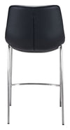 Magnus Counter Stool (Set of 2) Black & Silver — Set of 2