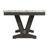 Everdeen - Dining Table With White Faux Marble Top - Charcoal
