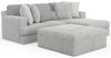 Logan - Upholstered Sectional With Comfort Coil Seating - 46" Cocktail Ottoman And Accent Pillows Included