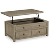 Lena - Lift Top Cocktail Table With Casters - Mink