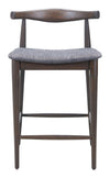 Tuzka Counter Stool Gray & Espresso — Set of 2