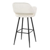 Margarite - 30" Fixed-Height Barstool - Black Metal (Set of 2)