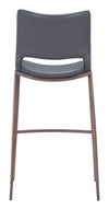 Ace Barstool Dark Gray & Walnut — Set of 2