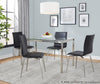 Fuji - Mason Upholstered Swivel Dining Set - Stainless Steel