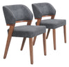Sunobu - Dining Chair (Set of 2) - Azure Gray & Walnut