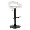 Grotto - Upholstered Adjustable Barstool - Black Metal Base