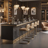 Velar Barstool Beige & Bronze — Set of 2