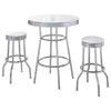 Retro - 3 Pieces Round 1950s Bistro Pub Bar Table Set