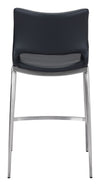 Ace Counter Stool (Set of 2) Black & Silver — Set of 2