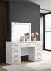 Felicity - 9-Drawer Vanity Table With Lighted Mirror - Glossy White