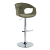 Curvo - Adjustable Barstool With Rounded T Footrest (Set of 2) - Chrome Metal