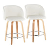 Fran - 34" Fixed-Height Counter Stool (Set of 2) - Zebra Wood