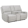 Sylmar - Chenille Upholstered Power Reclining Loveseat - Dove Gray