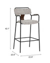 Couva Barstool Gray Tweed — Set of 2