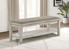 Franco - Fabric Upholstered Bench With Shelf