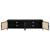 Amherst - 78" 4-Door Metal TV Stand Media Console - Black