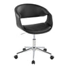 Curvo - Upholstered 5-Star Task Chair - Chrome Metal Base