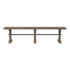 Yellowstone - Dining Bench With Metal Bar Cross - Medium Brown