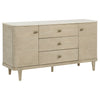 Lucaire 2-door 3-drawer Cultured Marble Top Sideboard Sandstone — product view 1