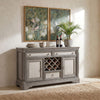 Cresswell 2-door 3-drawer Wine Storage Buffet Weathered Taupe — product view 2