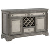 Cresswell 2-door 3-drawer Wine Storage Buffet Weathered Taupe — product view 1
